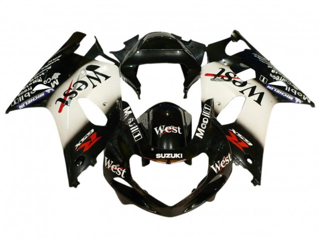 Discount 2001-2003 Glossy Black White West Red Suzuki GSXR 600 / GSXR 750 Motorcycle Fairings Canada