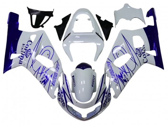 Discount 2001-2003 White Blue Corona Alstare Suzuki GSXR 600 / GSXR 750 Motorcycle Fairings Canada