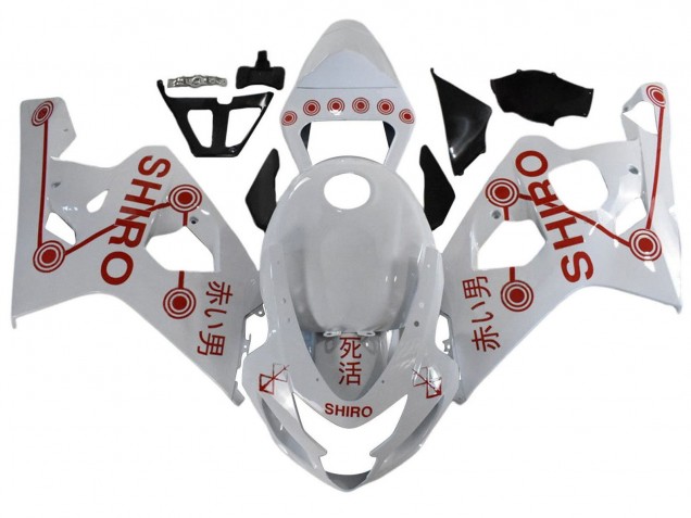 Discount 2001-2003 White Red Shiro Suzuki GSXR 600 / GSXR 750 Motorcycle Fairings Canada
