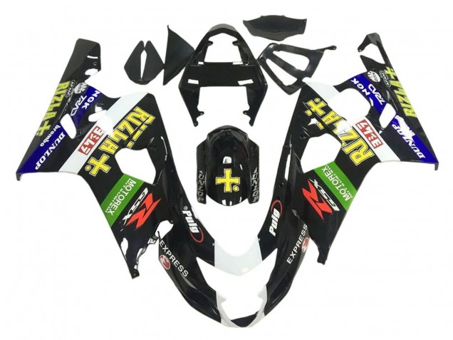 Discount 2001-2003 Glossy Black Green White Yellow Rizla Suzuki GSXR 600 / GSXR 750 Motorcycle Fairings Canada