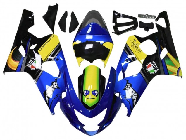 Discount 2004-2005 Blue Yellow Black Shark Suzuki GSXR 600 / GSXR 750 Motorcycle Fairings Canada