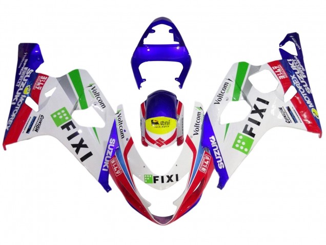 Discount 2004-2005 White Blue Red Yellow Green Fixi Suzuki GSXR 600 / GSXR 750 Motorcycle Fairings Canada