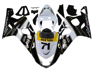 Discount 2004-2005 White Black Yellow Dark Dog 71 Suzuki GSXR 600 / GSXR 750 Motorcycle Fairings Canada