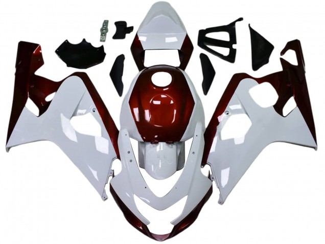 Discount 2004-2005 White Candy Red Black Suzuki GSXR 600 / GSXR 750 Motorcycle Fairings Canada