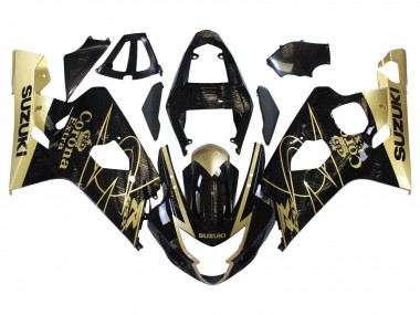 Discount 2004-2005 Glossy Black Gold Corona Suzuki GSXR 600 / GSXR 750 Motorcycle Fairings Canada