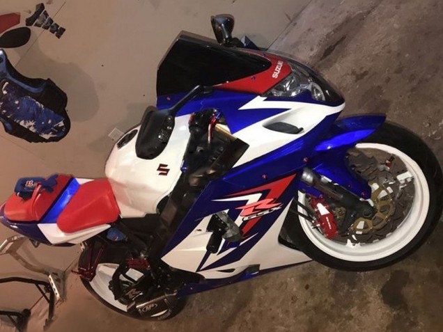 Discount 2004-2005 White Blue Red Suzuki GSXR 600 / GSXR 750 Motorcycle Fairing Canada