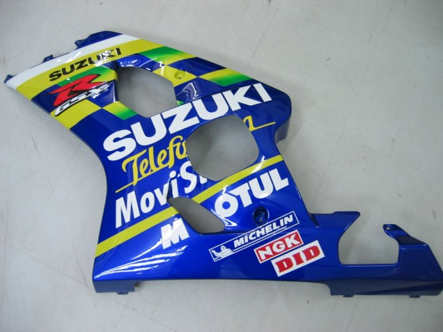 Discount 2004-2005 Blue White Yellow Green Telefonica Motul MoviStar Suzuki GSXR 600 / GSXR 750 Motorcycle Fairings Canada