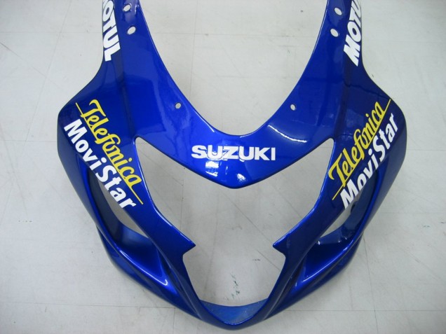 Discount 2004-2005 Blue White Yellow Green Telefonica Motul MoviStar Suzuki GSXR 600 / GSXR 750 Motorcycle Fairings Canada