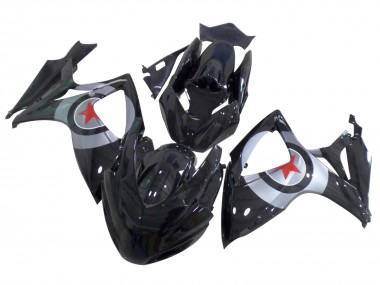 Discount 2004-2005 Glossy Black Silver Red Star Suzuki GSXR 600 / GSXR 750 Motorcycle Fairings Canada