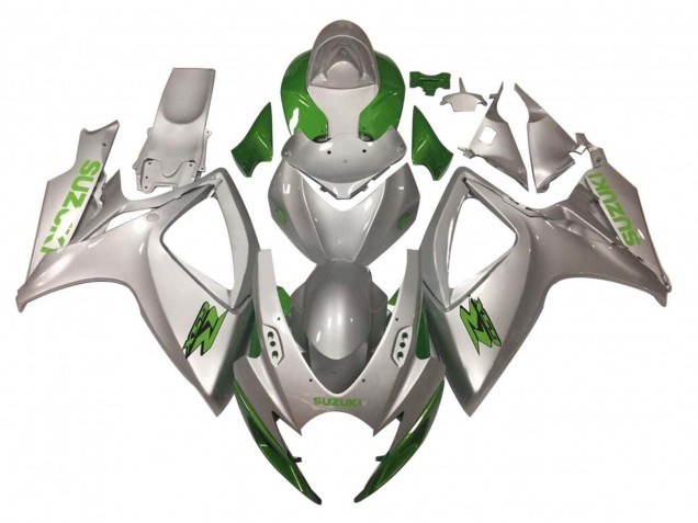 Discount 2006-2007 Silver Green Suzuki GSXR 600 / GSXR 750 Motorcycle Fairings Canada