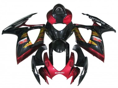 Discount 2006-2007 Glossy Black Red Gold Suzuki GSXR 600 / GSXR 750 Motorcycle Fairing Canada