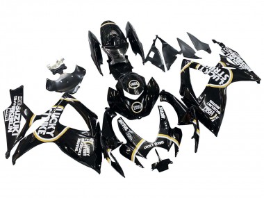 Discount 2006-2007 Glossy Black White Motul Lucky Strike Suzuki GSXR 600 / GSXR 750 Motorcycle Fairings Canada