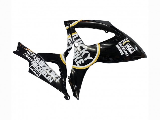 Discount 2006-2007 Glossy Black White Motul Lucky Strike Suzuki GSXR 600 / GSXR 750 Motorcycle Fairings Canada