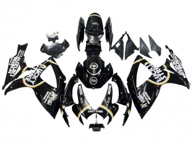 Discount 2006-2007 Glossy Black White Motul Lucky Strike Suzuki GSXR 600 / GSXR 750 Motorcycle Fairings Canada