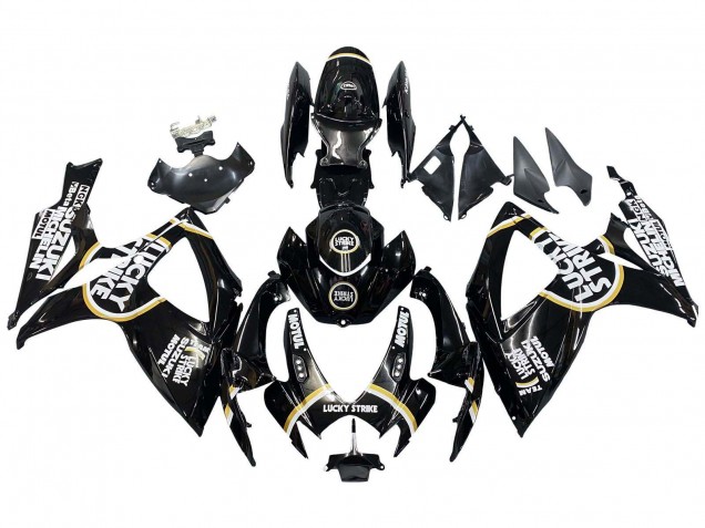 Discount 2006-2007 Glossy Black White Motul Lucky Strike Suzuki GSXR 600 / GSXR 750 Motorcycle Fairings Canada