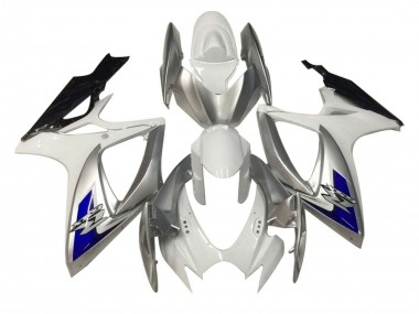 Discount 2006-2007 White Silver Blue Black Suzuki GSXR 600 / GSXR 750 Motorcycle Fairings Canada