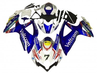 Discount 2006-2007 White Blue Yellow Red Voltcom Suzuki GSXR 600 / GSXR 750 Motorcycle Fairings Canada