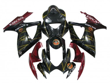 Discount 2006-2007 Glossy Black Red Gold Suzuki GSXR 600 / GSXR 750 Motorcycle Fairings Canada