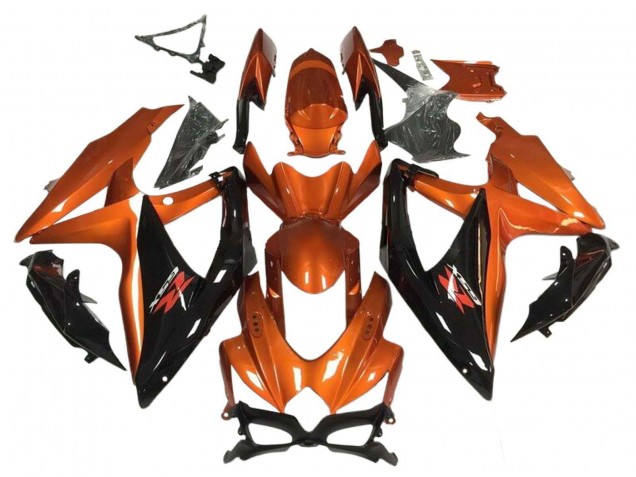 Discount 2008-2010 Orange Glossy Black Suzuki GSXR 600 / GSXR 750 Motorcycle Fairing Canada