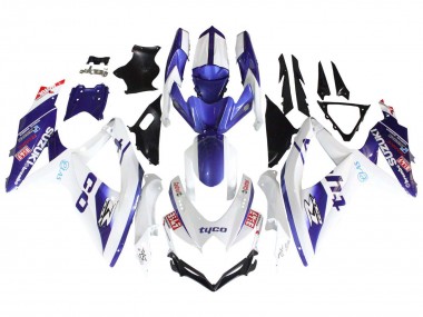 Discount 2008-2010 White Blue Black Tyco Suzuki GSXR 600 / GSXR 750 Motorcycle Fairings Canada