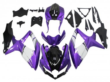 Discount 2008-2010 Purple White Glossy Black Suzuki GSXR 600 / GSXR 750 Motorcycle Fairings Canada