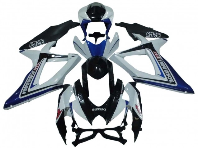 Discount 2008-2010 White Blue Glossy Black Alstare Suzuki GSXR 600 / GSXR 750 Motorcycle Fairings Canada