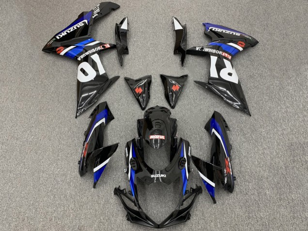 Discount 2008-2010 Glossy Black White Blue Red Suzuki GSXR 600 / GSXR 750 Motorcycle Fairings Canada