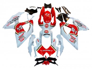 Discount 2008-2010 White Red Motul Lucky Strike Suzuki GSXR 600 / GSXR 750 Motorcycle Fairings Canada