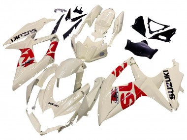 Discount 2008-2010 Cream White Red Black Suzuki GSXR 600 / GSXR 750 Motorcycle Fairings Canada