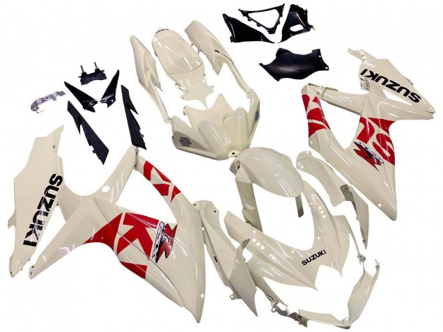 Discount 2008-2010 Cream White Red Black Suzuki GSXR 600 / GSXR 750 Motorcycle Fairings Canada