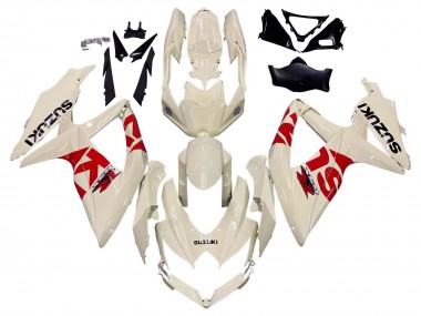 Discount 2008-2010 Cream White Red Black Suzuki GSXR 600 / GSXR 750 Motorcycle Fairings Canada