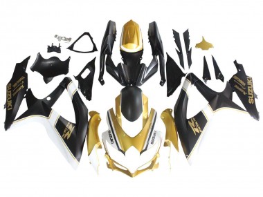 Discount 2008-2010 Matte Black White Gold Suzuki GSXR 600 / GSXR 750 Motorcycle Fairings Canada