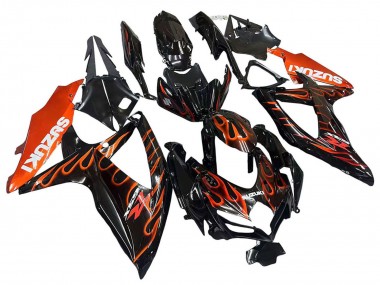 Discount 2008-2010 Glossy Black Orange Flame Suzuki GSXR 600 / GSXR 750 Motorcycle Fairings Canada