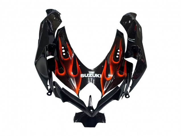 Discount 2008-2010 Glossy Black Orange Flame Suzuki GSXR 600 / GSXR 750 Motorcycle Fairings Canada