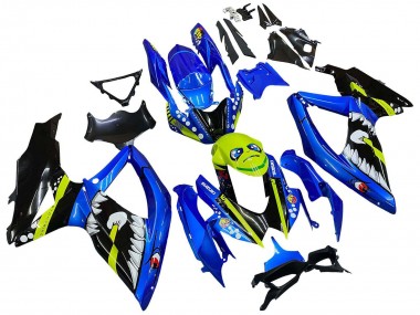 Discount 2008-2010 Blue Fluorescent Green Shark Suzuki GSXR 600 / GSXR 750 Motorcycle Fairings Canada