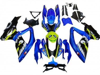 Discount 2008-2010 Blue Fluorescent Green Shark Suzuki GSXR 600 / GSXR 750 Motorcycle Fairings Canada