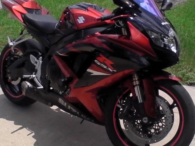 Discount 2008-2010 Red Glossy Black Suzuki GSXR 600 / GSXR 750 Motorcycle Fairings Canada