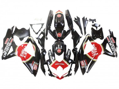 Discount 2008-2010 Glossy Black Red White Motul Lucky Strike Suzuki GSXR 600 / GSXR 750 Motorcycle Fairings Canada
