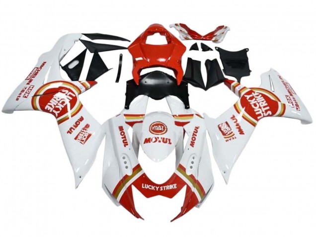 Discount 2008-2010 White Red Lucky Strike Suzuki GSXR 600 / GSXR 750 Motorcycle Fairings Canada