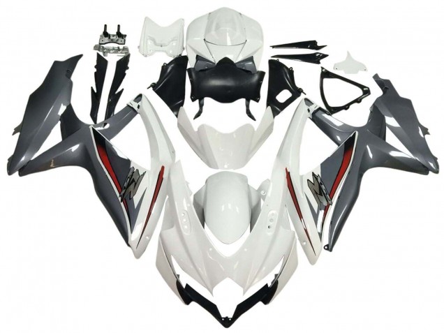 Discount 2008-2010 White Grey Red Suzuki GSXR 600 / GSXR 750 Motorcycle Fairings Canada