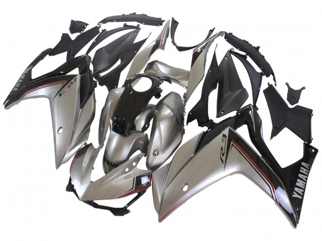 Discount 2015-2018 Silver Black Yamaha YZF R3/R25 Motorcycle Fairings Canada