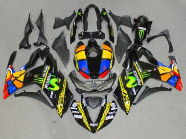 Discount 2015-2018 Glossy Black Yellow White Blue ENEOS Monster MoviStar Color Wheel Yamaha YZF R3/R25 Motorcycle Fairings Canada