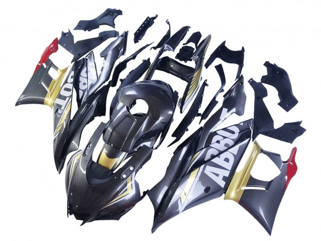 Discount 2022-2024 Black Carbon Fiber Style Gold Red ABBOT Yamaha YZF R3/R25 Motorcycle Fairings Canada
