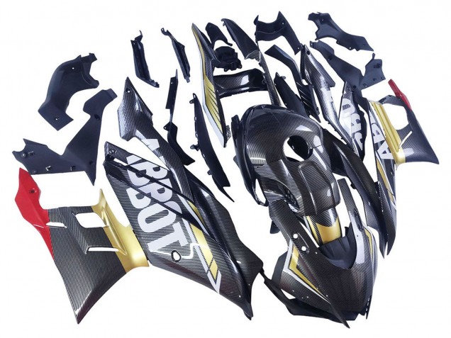 Discount 2022-2024 Black Carbon Fiber Style Gold Red ABBOT Yamaha YZF R3/R25 Motorcycle Fairings Canada