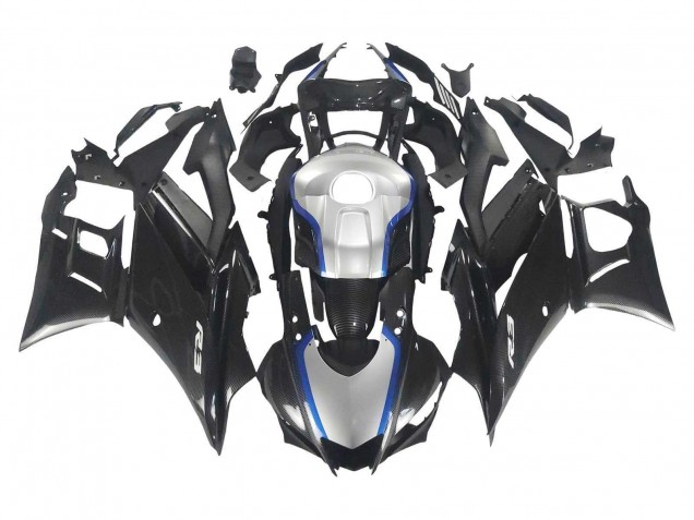 Discount 2022-2024 Black Carbon Fiber Style Silver Blue Yamaha YZF R3/R25 Motorcycle Fairings Canada