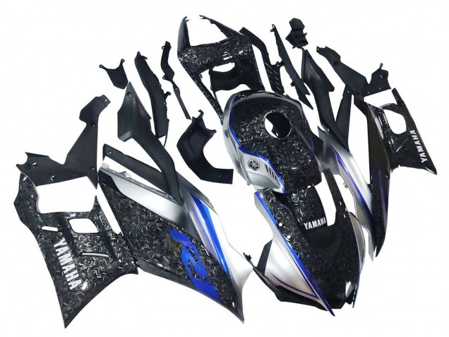 Discount 2022-2024 Marble Black Silver Blue Forged Carbon Fiber Style Yamaha YZF R3/R25 Motorcycle Fairings Canada