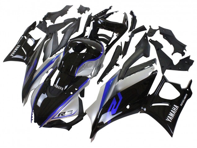 Discount 2022-2024 Silver Blue Glossy Black Yamaha YZF R3/R25 Motorcycle Fairings Canada