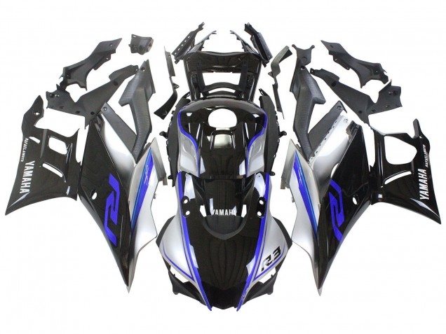 Discount 2022-2024 Silver Blue Glossy Black Yamaha YZF R3/R25 Motorcycle Fairings Canada