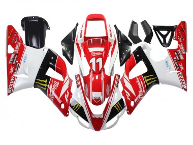 Discount 1998-1999 Red White Black Yellow Monster Milwaukee MAXXIS 11 Yamaha YZF 1000 R1 Motorcycle Fairings Canada