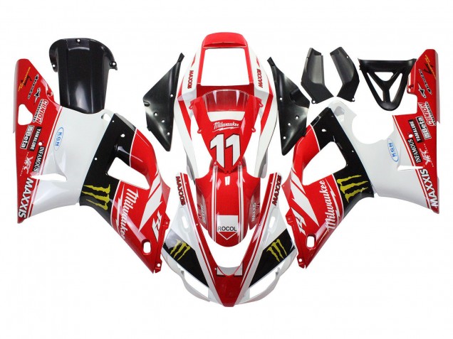 Discount 1998-1999 Red White Black Yellow Monster Milwaukee MAXXIS 11 Yamaha YZF 1000 R1 Motorcycle Fairings Canada